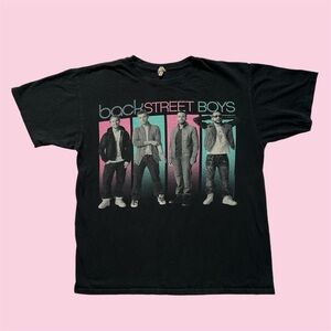 Backstreet Boys 2011 Graphic Short Sleeve Shirt Black Large Anvil Tag